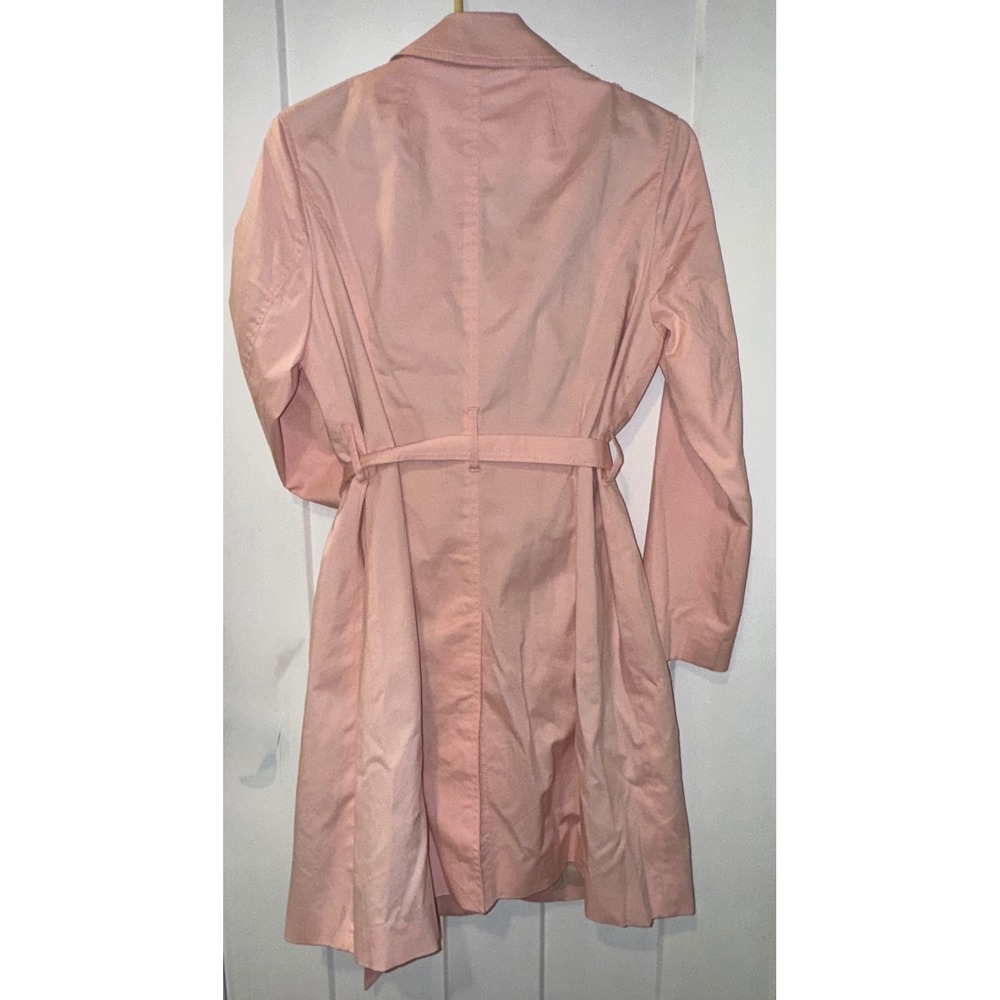 Talbots Petite light Pink Cotton Blend Belted Trench Coat Jacket SP PH5289 - Picture 2 of 14
